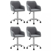  4 db világosszürke szövet forgó étkezőszék