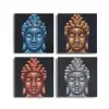  4-es szett Buddha Fej - Homok 40x40cm