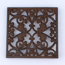 4-Home Barna öntöttvas edényalátét négyzetes,17x17cm konyhai eszköz