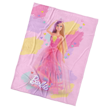 4-Home Carbotex Barbie Szivárványos világ gyermek takaró, 130 x 170 cm lakástextília