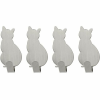4-Home Cat öntapadós kampó 4 db -os szett, rozsdamentes acél
