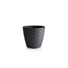 4-Home Crystal matt újrahasznosított virágtgartó 30 cm,antracit, antracit, 30 cm