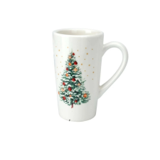4-Home Díszített fa karácsonyi porcelán bögre, 550 ml bögrék, csészék