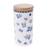 4-Home Floral porcelán tároló bambuszfedéllel, 500 ml