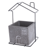4-Home House virágtartó szürke, 14,5 x 20 x 12 cm