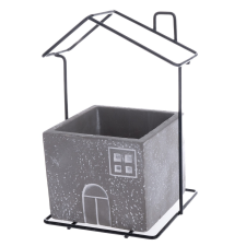 4-Home House virágtartó szürke, 14,5 x 20 x 12 cm kerti tárolás