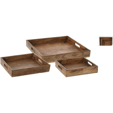 4-Home Mango tálaló tálcák készlete négyzet, 3 db konyhai eszköz