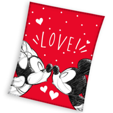 4-Home Mickey és Minnie Mouse Love gyermek takaró, 130 x160 cm lakástextília