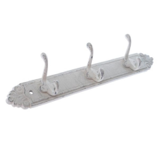 4-Home Öntöttvas falifogas 3-as, 43x7x6,5cm, antikolt krém bútor