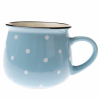4-Home Pöttyös kerámia bögre 390 ml, világoskék