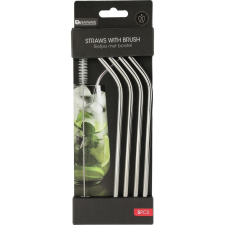 4-Home Szívószál készlet kefével, 5 db konyhai eszköz