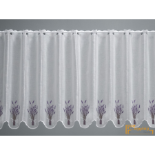  (4 méret) Hímzett levendula csokrok Vitrázs függöny 120cm lakástextília