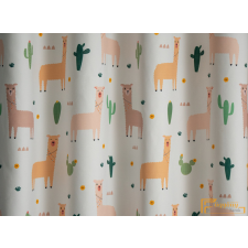  (4 minta) Lama dekorációs függöny- barna,bézs ekrü állatos lakástextília