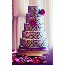  4 részes barokk mintás tortastencil készlet sütés és főzés