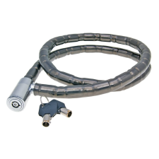4 Sodrony zár 120cm x 18mm, kettő kulcs lánc, lakat