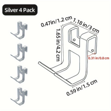  4db Alumínium Fúrás Nélküli törölköző akasztó fürdőszoba kiegészítő