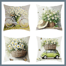  4db Virágmintás párnahuzat 45x45cm 601100106903831 lakástextília