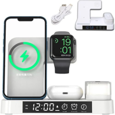 4in1 indukciós 15W töltőállomás Apple iPhone/Watch/AirPods készülékhez okosóra kellék