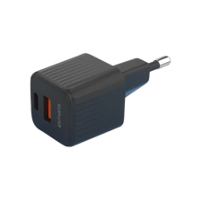 4smarts VoltPlug Duos Hálózati USB-A / USB-C töltő - Fekete (20W) mobiltelefon kellék