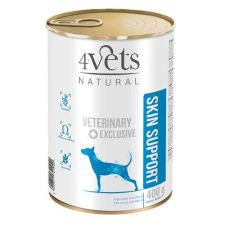 4Vets NATURAL VETERINARY EXCLUSIVE SKIN SUPPORT 400g bőrbetegségekben szenvedő kutyáknak kutyaeledel