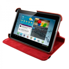 4world Galaxy Tab 2 műbőr tok-állvány, Rotary, 7", piros (09113) tablet tok