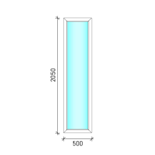  50×205 Fix oldalvilágító műanyag ablak nyílászáró