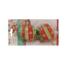  50 db-os zöld, fehér és piros karácsonyi mintás karácsonyi muffin papír konyhai eszköz