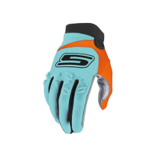 50 Kesztyű MX S-Line homologizált, kék/narancs - S méret motoros kesztyű