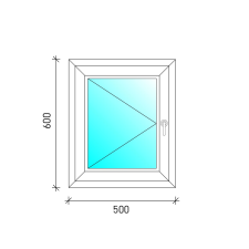  50x60 Nyíló műanyag ablak nyílászáró