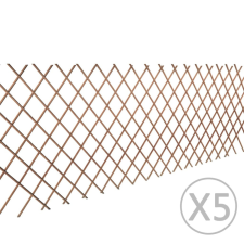 5 darab rácsos fűzfa kerítés 180 x 90 cm kerti dekoráció