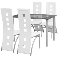 5 darabos fehér étkezőgarnitúra szett bútor