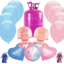  5 darabos fólia lufi szett babaváró, babköszöntő - girl or boy party kellék