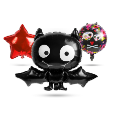 5 darabos fólia lufi szett – Halloween – Denevér party kellék