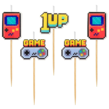  5 darabos születésnapi gyertya szett – Videojáték party kellék