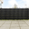  5 db fekete polyrattan erkélyparaván 255 x 19 cm