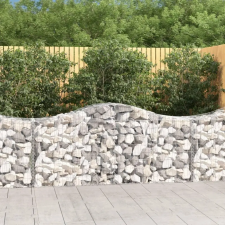  5 db íves horganyzott vas gabion kosár 200x50x80/100 cm kerti tárolás