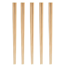  5 pár Pufo Premium bambusz pálcika készlet sushihoz, újrafelhasználható, 24 cm, barna party kellék