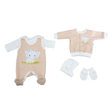  5 részes belül bolyhos kisfiú baba szett Elefánt mintával gyerek ruha szett