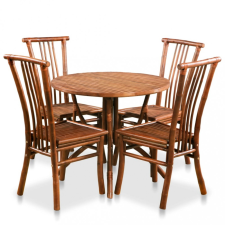  5 részes kerti bambusz étkezőgarnitúra kerti bútor