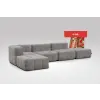 5 Teiliges Modulares Sofa – Grau