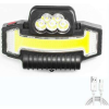  5LED+COB fejlámpa USB újratölthető 5 üzemmódú vízálló W685-5