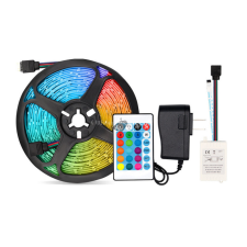 5méteres RGB led szalag táppal és távírányitóval világítási kellék