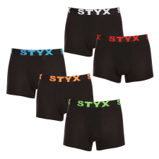 5PACK Fekete férfi boxeralsó Styx sport gumi (5G9602) M férfi alsó