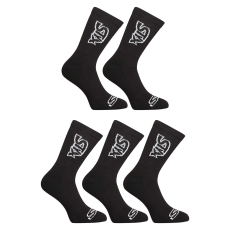  5PACK fekete hosszú Styx zokni (5HV960) XL