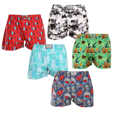  5PACK férfi bő szárú boxeralsók Styx art klasszikus gumipánt többszínű (5A1476779) M