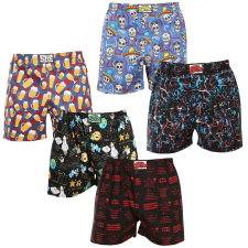 5PACK férfi bő szárú boxeralsók Styx art klasszikus gumipánt többszínű (5A1778456) L férfi alsó