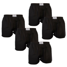  5PACK férfi bő szárú boxeralsók Styx klasszikus gumipánt fekete (5A0960) L