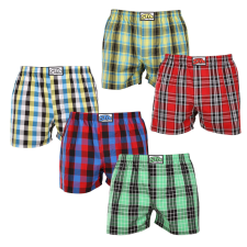 5PACK férfi bő szárú boxeralsók Styx klasszikus gumipánt többszínű (5A102129) M férfi alsó