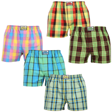  5PACK férfi bő szárú boxeralsók Styx klasszikus gumipánt többszínű (5A110105) M