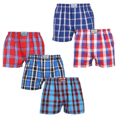  5PACK férfi bő szárú boxeralsók Styx klasszikus gumipánt többszínű (5A110610) L
